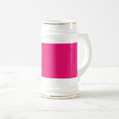 Chope À Bière Tri or blanc fuchsia rose chaud (Devant droit)