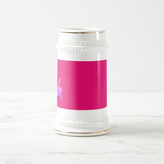 Chope À Bière Tri or blanc fuchsia rose chaud (Centre)