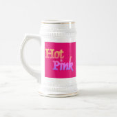 Chope À Bière Tri or blanc fuchsia rose chaud (Gauche)