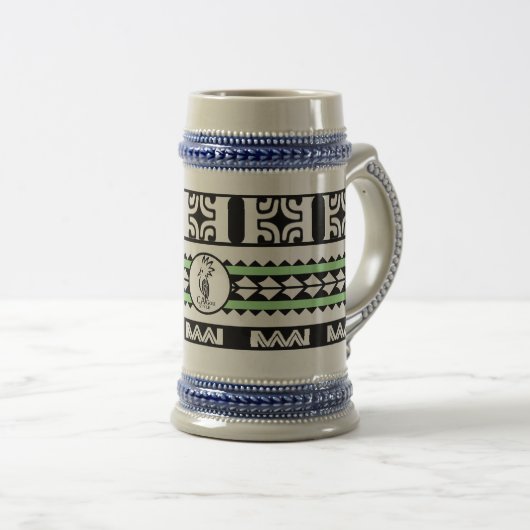 Chope à bière  Tribal Ethnic/Bande Vert (Devant droit)