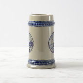 Chope À Bière Tuile bleue traditionnelle néerlandaise (Centre)