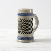 Chope À Bière tunnel d'échiquier d'illusion optique (Devant droit)