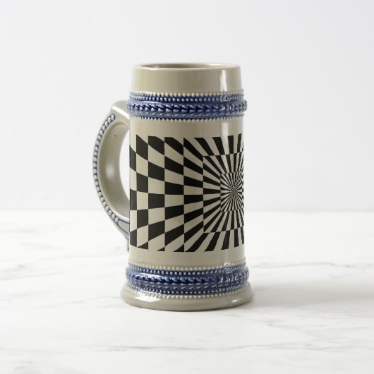 Chope À Bière tunnel d'échiquier d'illusion optique (Devant gauche)