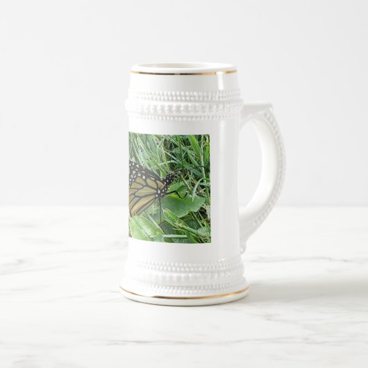 Chope À Bière Un papillon monarque (Devant droit)