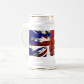 Chope À Bière Union Jack britannique en détresse (Devant gauche)