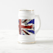 Chope À Bière Union Jack britannique en détresse (Devant droit)