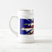 Chope À Bière Union Jack britannique en détresse (Gauche)