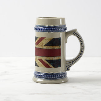 Chope À Bière Union Jack grunge - classique - regard vintage