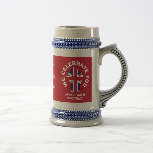 Chope À Bière Union Jack NOUS VOUS CÉLÉBRONS (Droite)