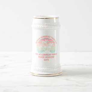 Chope À Bière Vacances familiales personnalisées Retro Tropical