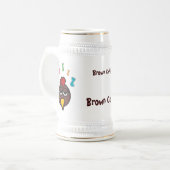 Chope À Bière Vache Brown à brun de poulet (Devant gauche)