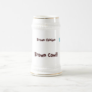 Chope À Bière Vache Brown à brun de poulet
