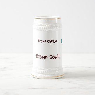Chope À Bière Vache Brown à brun de poulet