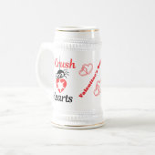 Chope À Bière Valentine's I Crush Hearts mignon araignée | (Devant gauche)