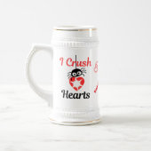 Chope À Bière Valentine's I Crush Hearts mignon araignée | (Gauche)