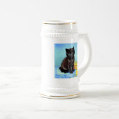 Chope À Bière Van Gogh Black Kitten avec fils (Devant droit)