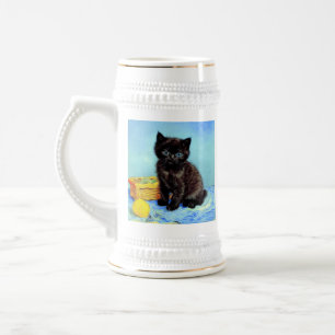 Chope À Bière Van Gogh Black Kitten avec fils