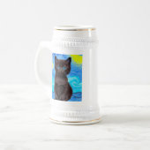 Chope À Bière Van Gogh Starry Night Black Cat (Devant gauche)