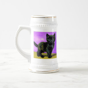 Chope À Bière Van Gogh Style Cat
