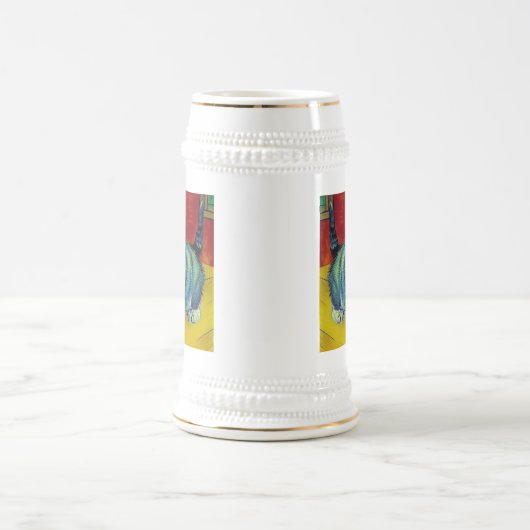 Chope À Bière Van Gogh Tabby Cat (Centre)