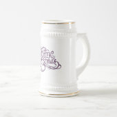 Chope À Bière Vapeur blanche/or (Devant droit)