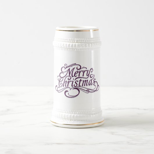 Chope À Bière Vapeur blanche/or (Centre)