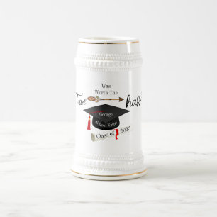Chope À Bière Vaut la peine Hassle Graduation Stein