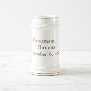 Chope À Bière Verre à bière personnalisé pour garçon d'honneur c