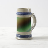Chope À Bière Vert bleu arc-en-ciel texture abstraite motif art  (Devant droit)