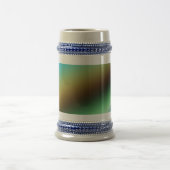 Chope À Bière Vert bleu arc-en-ciel texture abstraite motif art  (Centre)