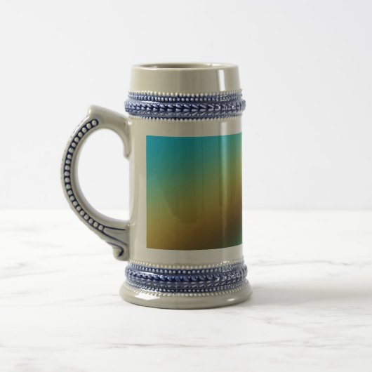 Chope À Bière Vert bleu arc-en-ciel texture abstraite motif art  (Gauche)