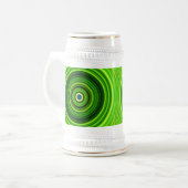 Chope À Bière Vert géométrique Mandala-25436 (Devant gauche)