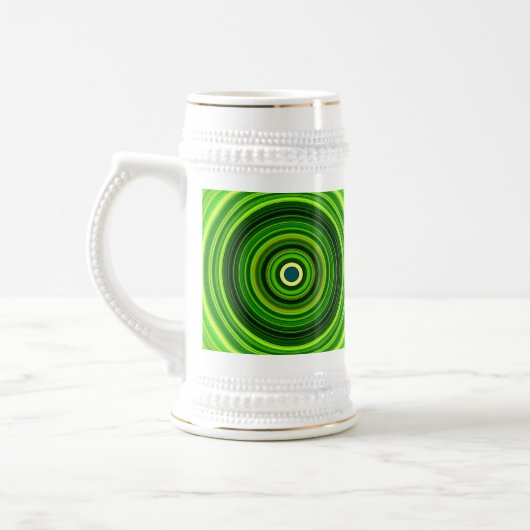 Chope À Bière Vert géométrique Mandala-25436 (Gauche)