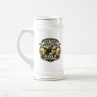 Chope à bière Vintage Golf Tee Time