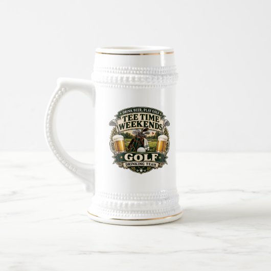 Chope à bière Vintage Golf Tee Time (Gauche)
