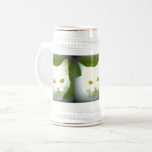 Chope À Bière visage blanc (Devant gauche)