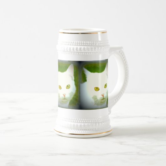 Chope À Bière visage blanc (Devant droit)