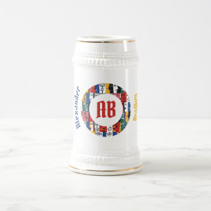 Chope À Bière Visages Abstraits africains Stein