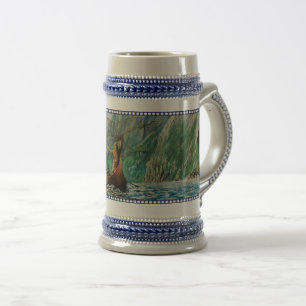 Chope À Bière Voile de bateau viking, Brume de mer, Viking homme