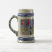 Chope À Bière Voiles et fleurs rouges (Gauche)