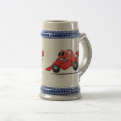 Chope À Bière Voiture de course rouge (Devant droit)