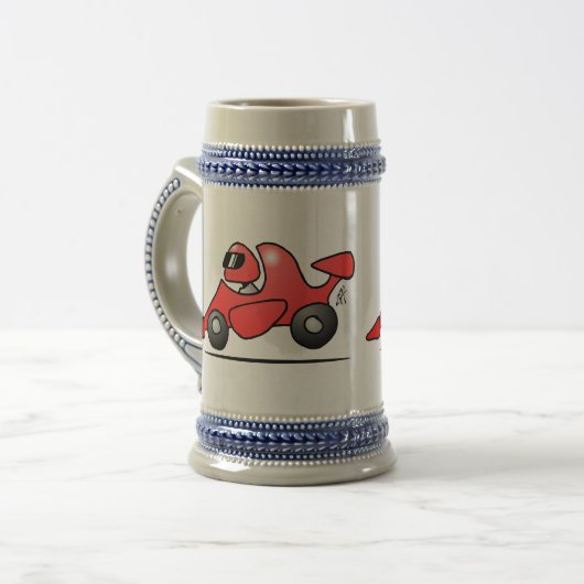 Chope À Bière Voiture de course rouge (Devant gauche)