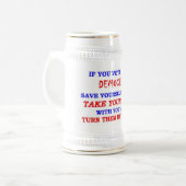 CHOPE À BIÈRE VOTER LA DÉMOCRATE (Devant gauche)