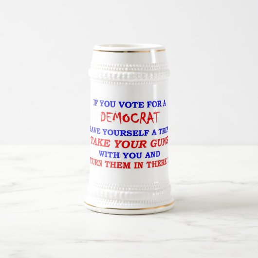 CHOPE À BIÈRE VOTER LA DÉMOCRATE (Centre)