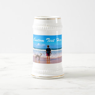 Chope À Bière Votre bière préférée Stein avec texte personnalisé