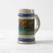 Chope À Bière Vue d'automne de la cascade d'Erawan Thaïlande (Devant droit)