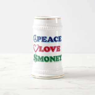 Chope À Bière Wall Street/Paix Amour Argent