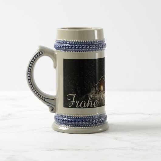 Chope À Bière Weihnachtsgrüße mit Hexenhaus (Gauche)