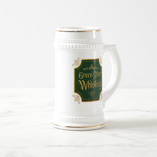 Chope À Bière Whiskey de lacets verts (Devant droit)