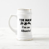 Chope À Bière Yee Haw Je suis un T-shirts et cadeaux Abuelo (Gauche)